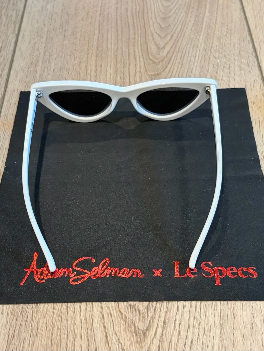 Adam Selman x Le Specs The Last Lolita White Cat Eye Sunglasses
